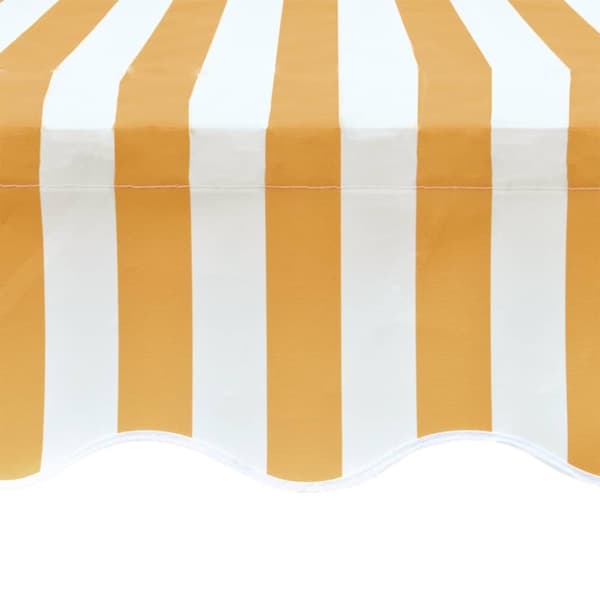 vidaXL Markisduk solros 4 x 3 m gul & vit (utan ram) - Markiser