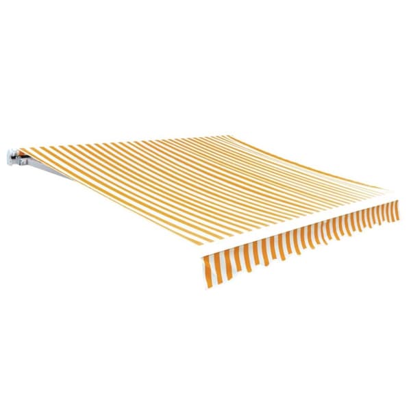 vidaXL Markisduk solros 4 x 3 m gul & vit (utan ram) - Markiser
