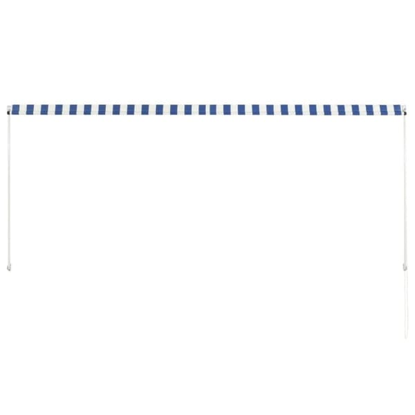 vidaXL foldemarkise 300x150 cm blå og hvid -  Markiser