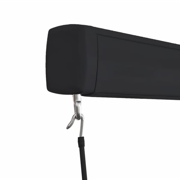 vidaXL manuel kassettemarkise 350x250 cm blå og hvid -  Markiser