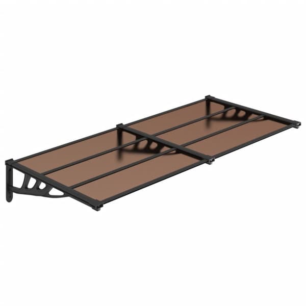 vidaXL Ovikatos musta 152,5x90 cm polykarbonaatti - Markiisit