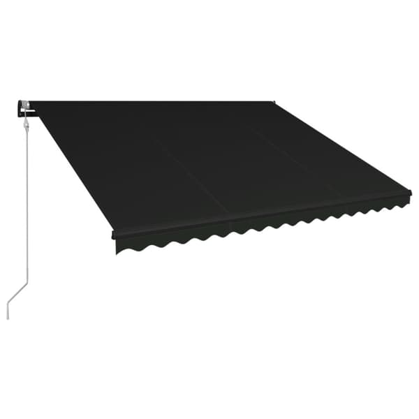 vidaXL Markis infällbar med vindsensor & LED 450x300 cm antracit - Markiser