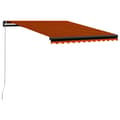 Miniatyrbild 3 av 11: vidaXL Markis manuellt infällbar med LED 300x250 cm orange och brun -  Markiser