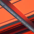 Miniatyrbild 7 av 11: vidaXL Markis manuellt infällbar med LED 300x250 cm orange och brun -  Markiser