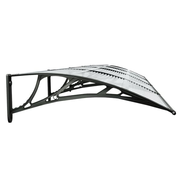vidaXL dørbaldakin 400x75 cm polycarbonat sort og transparent -  Markiser