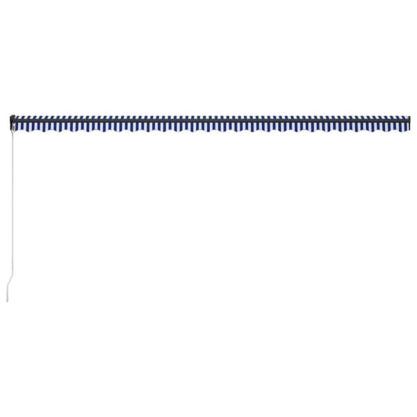 vidaXL Manuaalisesti kelattava markiisi 600x300 cm sininen/valkoinen -  Markiisit