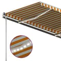 Miniatyrbild 8 av 11: vidaXL Markis med LED manuellt infällbar 450x350 cm gul och vit -  Markiser