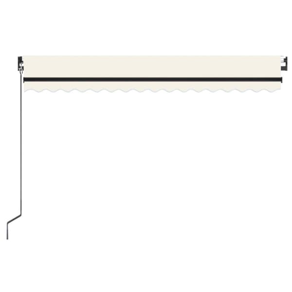 vidaXL Manuaalisesti sisäänkelattava markiisi 400x350 cm kerma - Markiisit