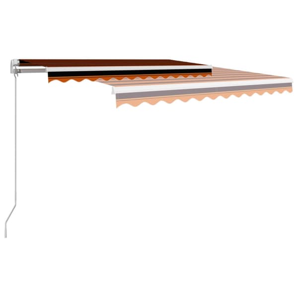 vidaXL foldemarkise manuel betjening 300 x 250 cm orange og brun - Markiser