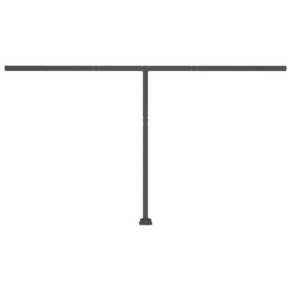 vidaXL Fristående markis manuell 400x300 cm blå/vit - Markiser