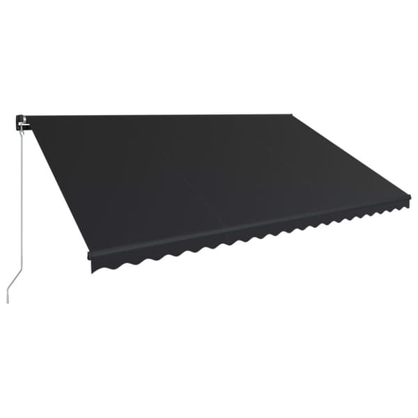 vidaXL Manuaalisesti sisäänkelattava markiisi 500x300 cm antrasiitti - Markiisit