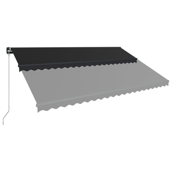 vidaXL Manuaalisesti sisäänkelattava markiisi 500x300 cm antrasiitti - Markiisit