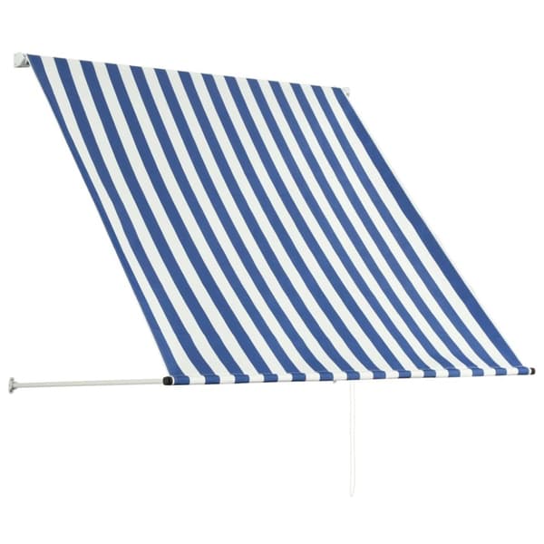 vidaXL Markis 150x150 cm blå och vit - Markiser