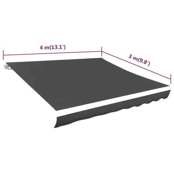 vidaXL Markiisikangas antrasiitti 400x300 cm - Markiisit