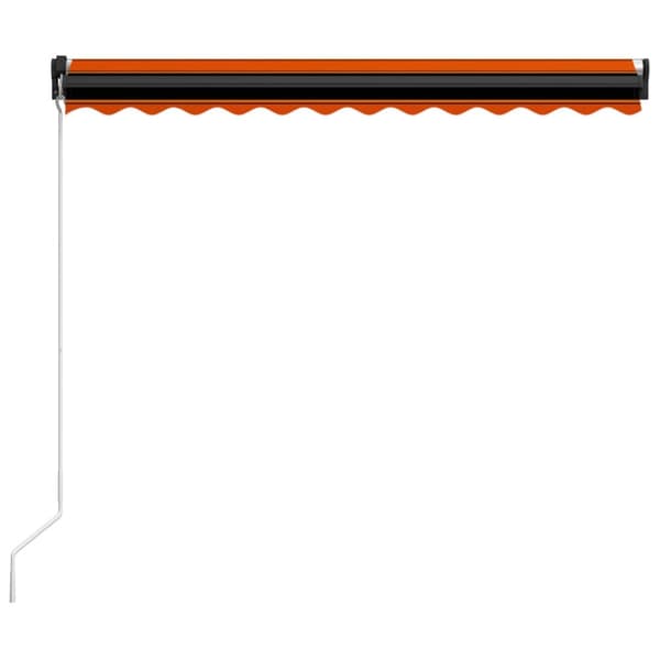 vidaXL Markis manuellt infällbar 350x250 cm orange och brun - Markiser