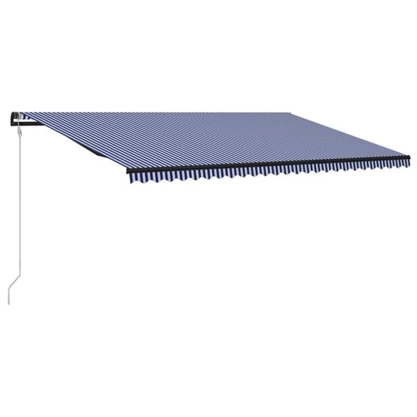 vidaXL Automaattisesti kelattava markiisi 600x300 cm sininen/valkoinen - Markiisit