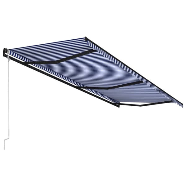vidaXL Automaattisesti kelattava markiisi 600x300 cm sininen/valkoinen -  Markiisit