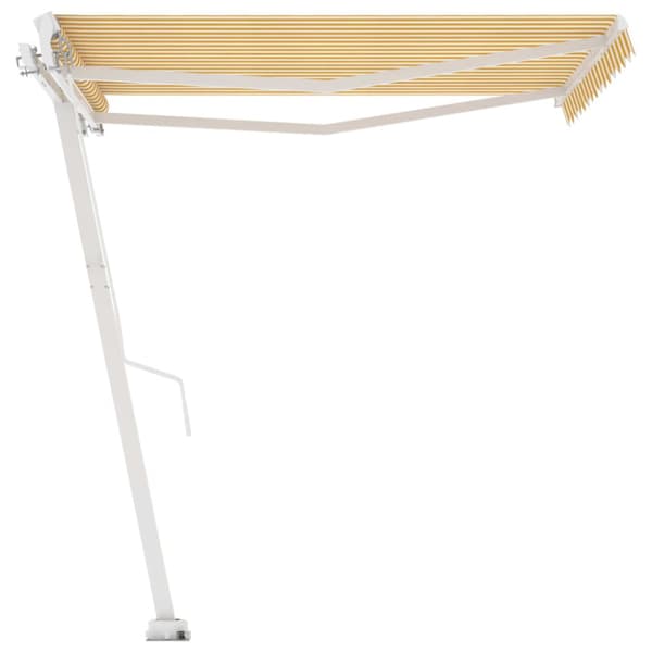 vidaXL Fristående markis manuell 300x250 cm gul/vit -  Markiser