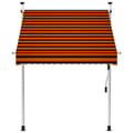 Miniatyrbild 3 av 7: vidaXL Markis manuellt infällbar 150 cm orange och brun -  Markiser