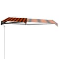 Miniatyrbillede 4 af 11: vidaXL foldemarkise med vindsensor og LED 400x300 cm orange og brun -  Markiser
