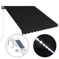 Miniatyrbild 3 av 11: vidaXL Markis manuellt infällbar med vindsensor & LED 300x250 cm antracit -  Markiser