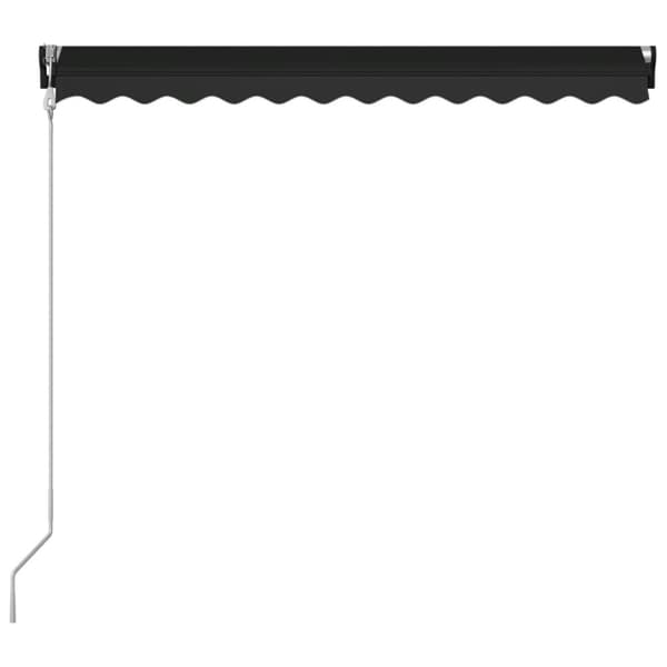vidaXL Markis manuellt infällbar med vindsensor & LED 300x250 cm antracit - Markiser