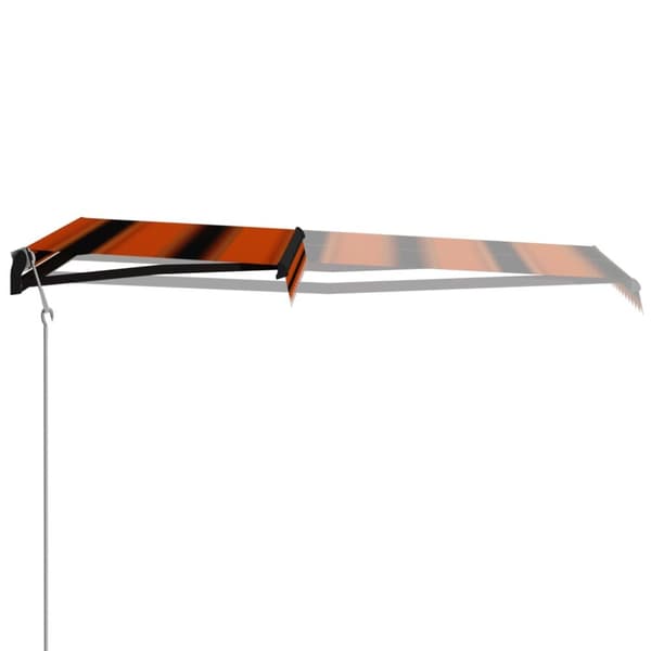 vidaXL Markis automatiskt infällbar 300x250 cm orange och brun - Markiser