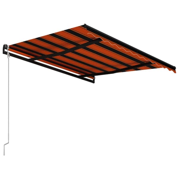vidaXL Markis automatiskt infällbar 300x250 cm orange och brun - Markiser