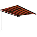 Miniatyrbild 5 av 10: vidaXL Markis automatiskt infällbar 300x250 cm orange och brun -  Markiser