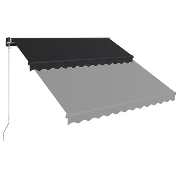 vidaXL markise m. LED-lys 300x250 cm manuel betjening antracitgrå - Markiser