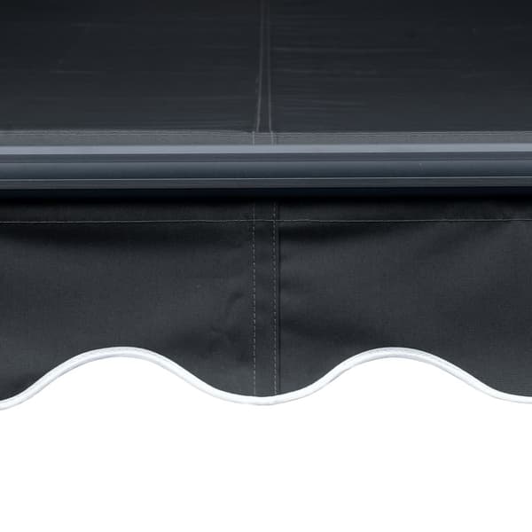 vidaXL markise m. LED-lys 300x250 cm manuel betjening antracitgrå - Markiser
