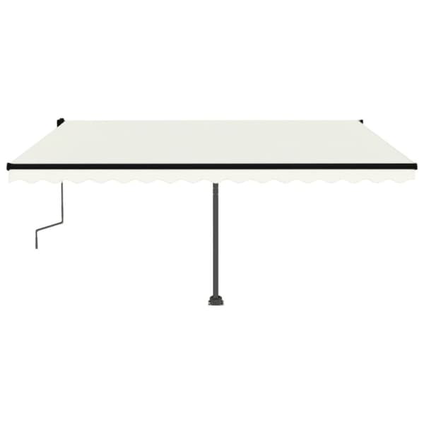 vidaXL Fristående markis manuell 450x300 cm gräddvit - Markiser
