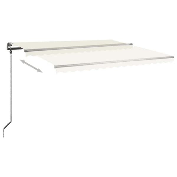 vidaXL Fristående markis manuell 450x300 cm gräddvit - Markiser