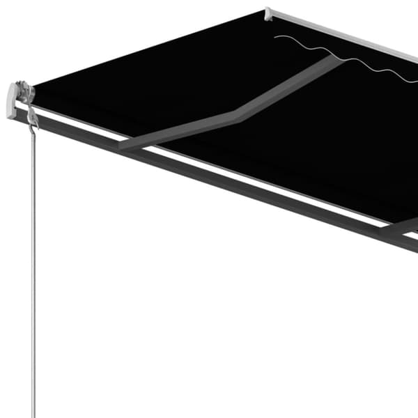 vidaXL Markis med stolpar manuellt infällbar 3x2,5 m antracit - Markiser