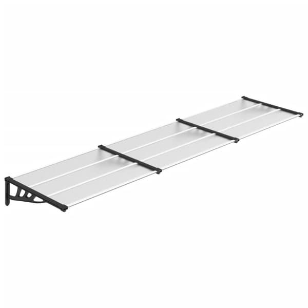 vidaXL dørbaldakin 358,5x90 cm polycarbonat sort og transparent - Markiser