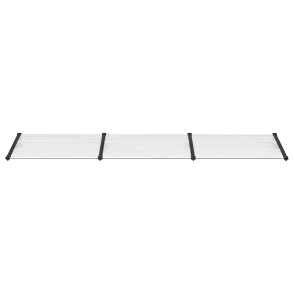 vidaXL dørbaldakin 358,5x90 cm polycarbonat sort og transparent - Markiser