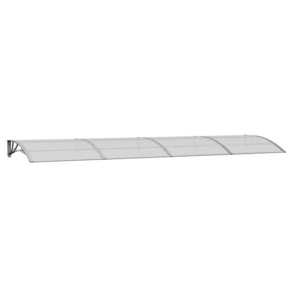 vidaXL dørbaldakin 400x100 cm polycarbonat grå -  Markiser