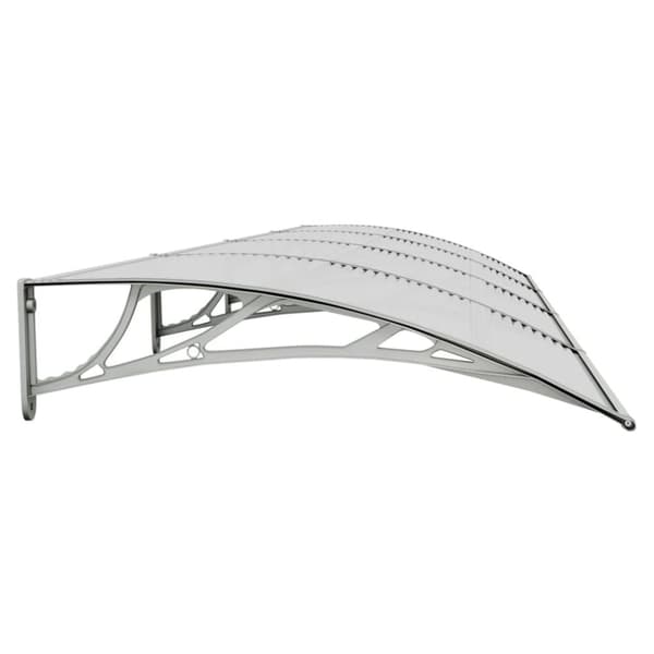 vidaXL dørbaldakin 400x100 cm polycarbonat grå -  Markiser