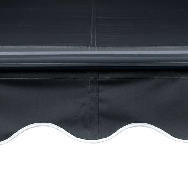 vidaXL Manuaalinen sisäänkelattava markiisi LED 600x300 cm antrasiitti -  Markiisit