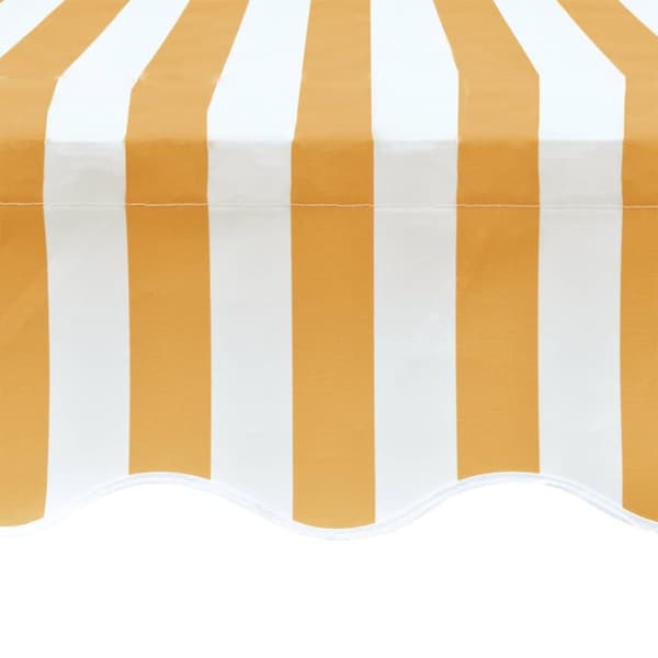 vidaXL Markisduk solros 6 x 3 m gul & vit (utan ram) - Markiser