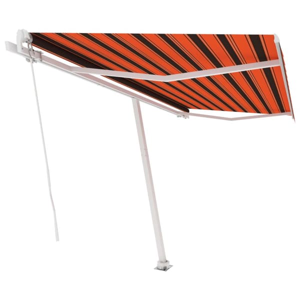 vidaXL Fristående markis manuellt infällbar 400x300 cm orange/brun - Markiser