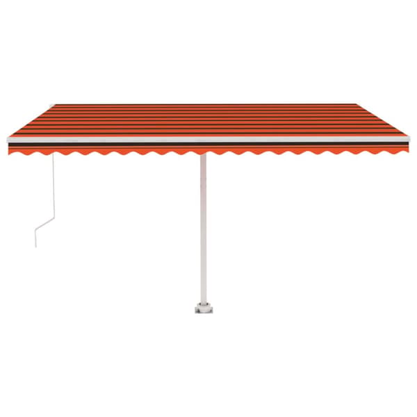vidaXL Fristående markis manuellt infällbar 400x300 cm orange/brun - Markiser