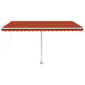 Miniatyrbild 6 av 11: vidaXL Fristående markis manuellt infällbar 400x300 cm orange/brun -  Markiser