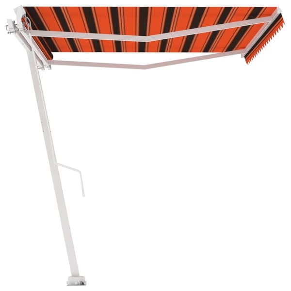 vidaXL Fristående markis manuellt infällbar 400x300 cm orange/brun - Markiser