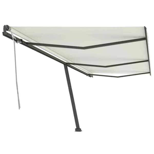vidaXL Vapaasti seisova sisäänkelattava markiisi 600x300 cm kerma - Markiisit