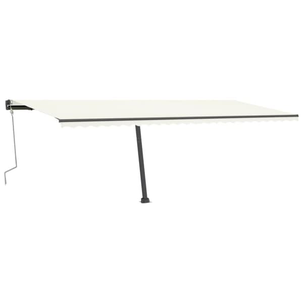 vidaXL Vapaasti seisova sisäänkelattava markiisi 600x300 cm kerma - Markiisit