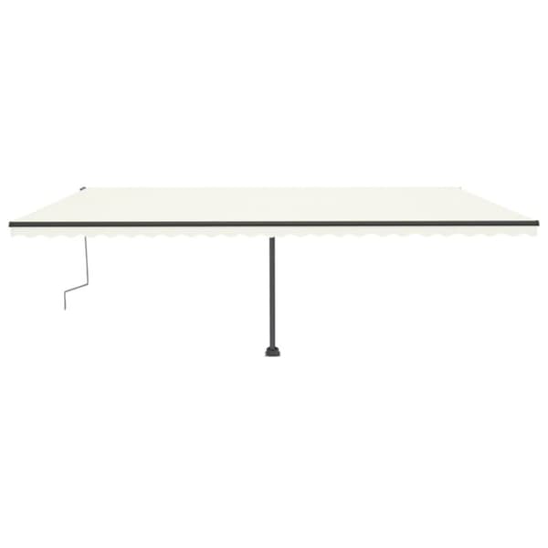 vidaXL Vapaasti seisova sisäänkelattava markiisi 600x300 cm kerma - Markiisit