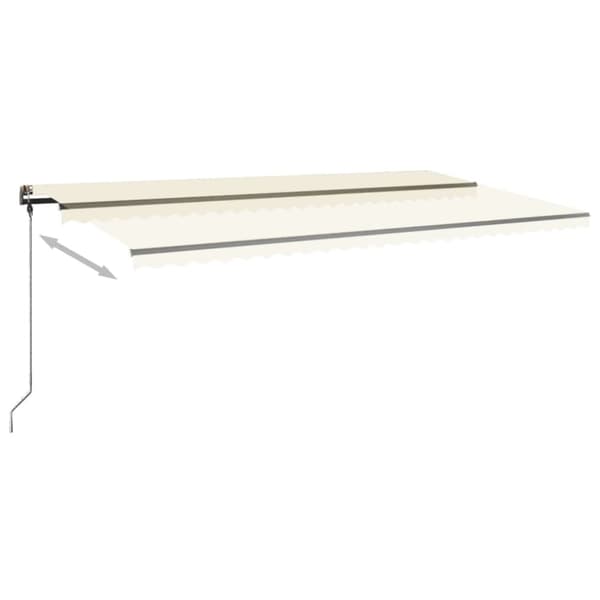 vidaXL Vapaasti seisova sisäänkelattava markiisi 600x300 cm kerma - Markiisit
