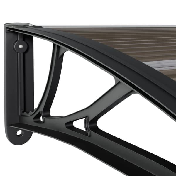vidaXL Entrétak svart 350x75 cm polykarbonat - Markiser