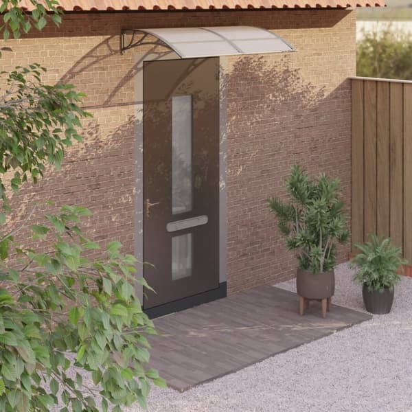 vidaXL Entrétak grå 150x75 cm polykarbonat -  Markiser